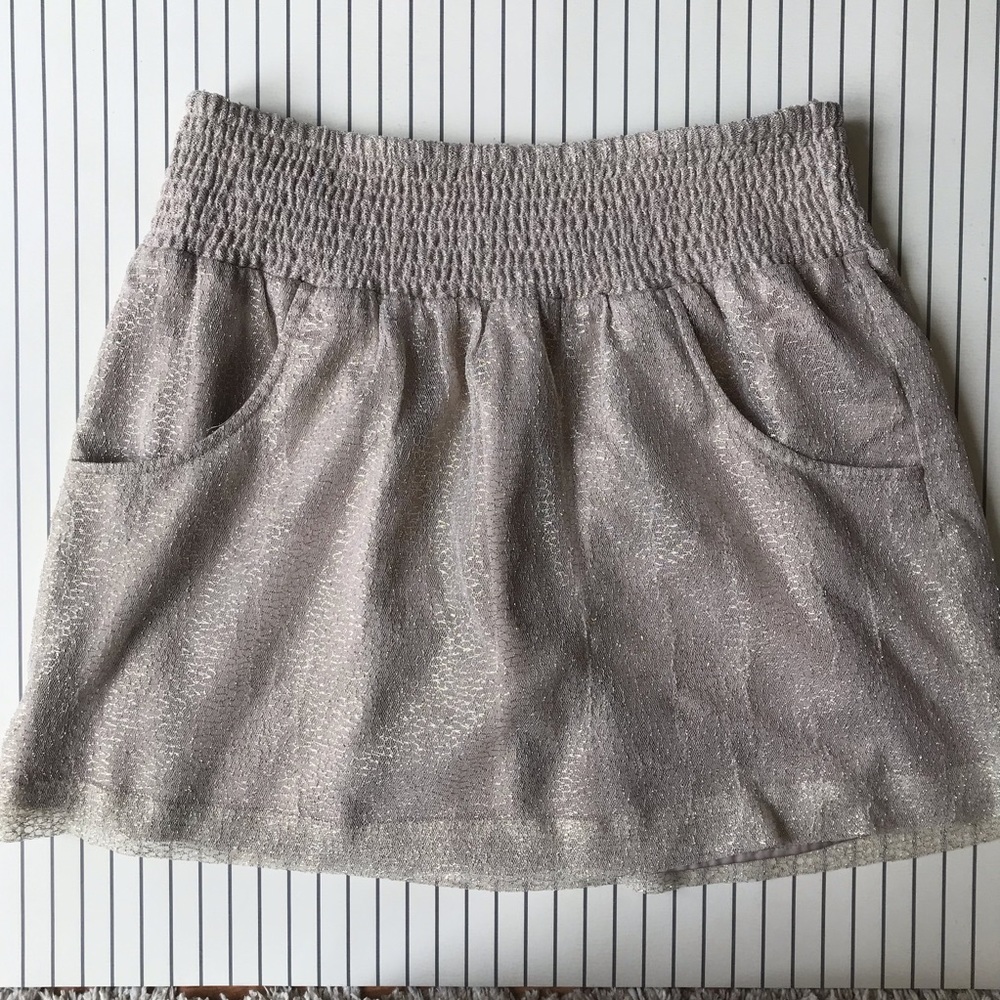 Gap gold metallic skirt, size S